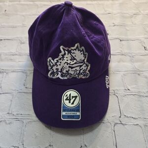 TCU Sequince Outlined Horned Frogs Purple Baseball Cap Size:Kids